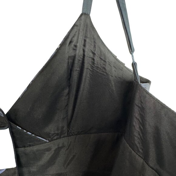 Vintage Y2K BCBG Paris‎ Black Baby Doll Mini Dress Blue Floral Empire Waist Prom - Picture 11 of 11